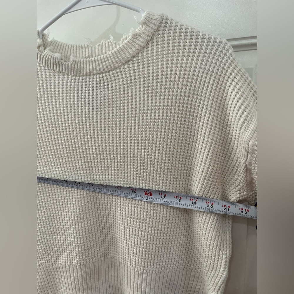 PISTOLA OLGA PULLOVER WAFFLE-KNIT COTTON CREW NECK SWEATER - INFINITY SM - Picture 3 of 9